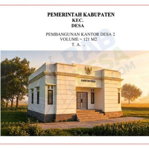 Paket Pembangunan Kantor Desa 2 lengkap beserta RAB, gambar AutoCAD, PDF, dan RKS siap digunakan