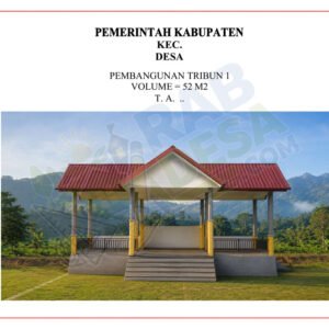 Paket RAB Tribun Lapangan Sepak Bola lengkap beserta RAB, gambar AutoCAD, PDF, dan Sketchup siap digunakan