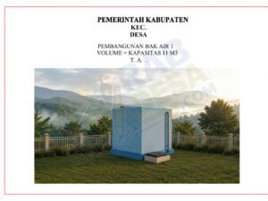 Gambar bak air beton untuk pembangunan bak penampungan air beton lengkap dengan desain konstruksi