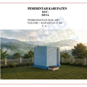 Gambar bak air beton untuk pembangunan bak penampungan air beton lengkap dengan desain konstruksi