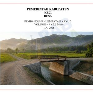 Paket Pembangunan Jembatan Kayu 2 lengkap beserta RAB, gambar AutoCAD, PDF, dan Sketchup siap digunakan
