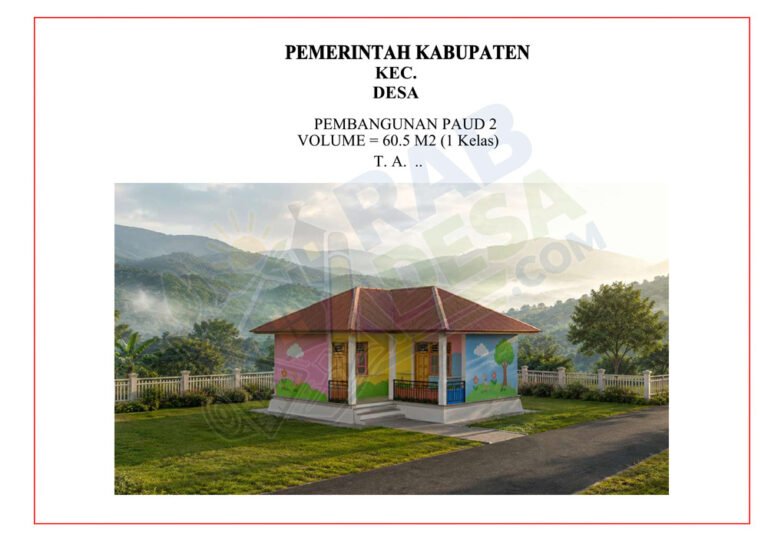 Contoh gambar gedung PAUD untuk pembangunan