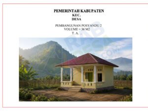Desain gedung posyandu desa untuk rencana pembangunan