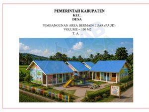 Gambar area bermain luar PAUD untuk aktivitas anak