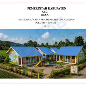 Gambar area bermain luar PAUD untuk aktivitas anak