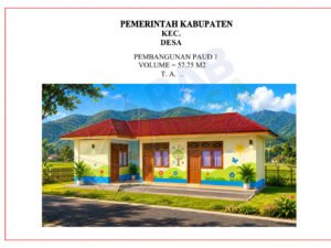 Gambar gedung PAUD untuk pembangunan lengkap dengan RAB