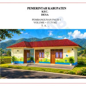 Gambar gedung PAUD untuk pembangunan lengkap dengan RAB
