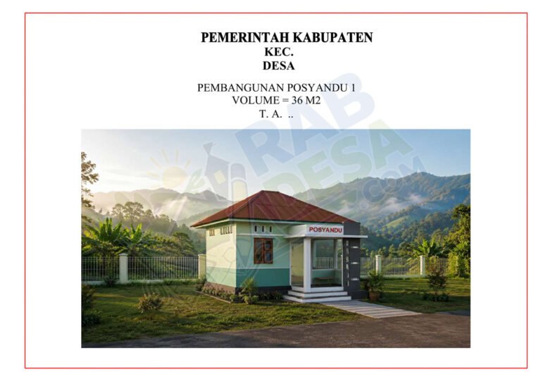Gambar gedung posyandu desa untuk pembangunan