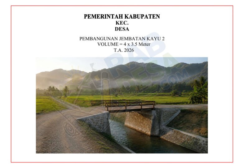 Gambar jembatan kayu sederhana untuk pembangunan desa