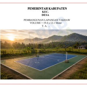 Gambar lapangan sepak takraw untuk pembangunan fasilitas olahraga desa