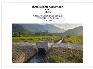 Plat duiker beton untuk jalan desa